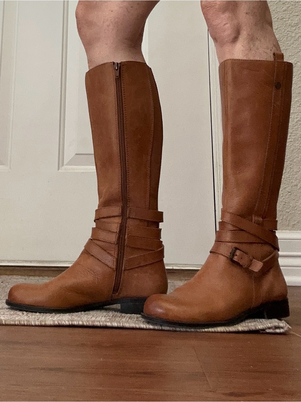 Classic Naturalizer Women’s Tall Leather Riding Boots - Cognac